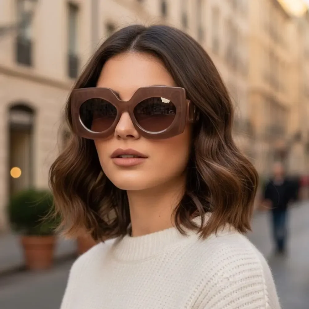 New! Valentino V SOUL VLS 127B Designer Brown Sunglasses, Authentic